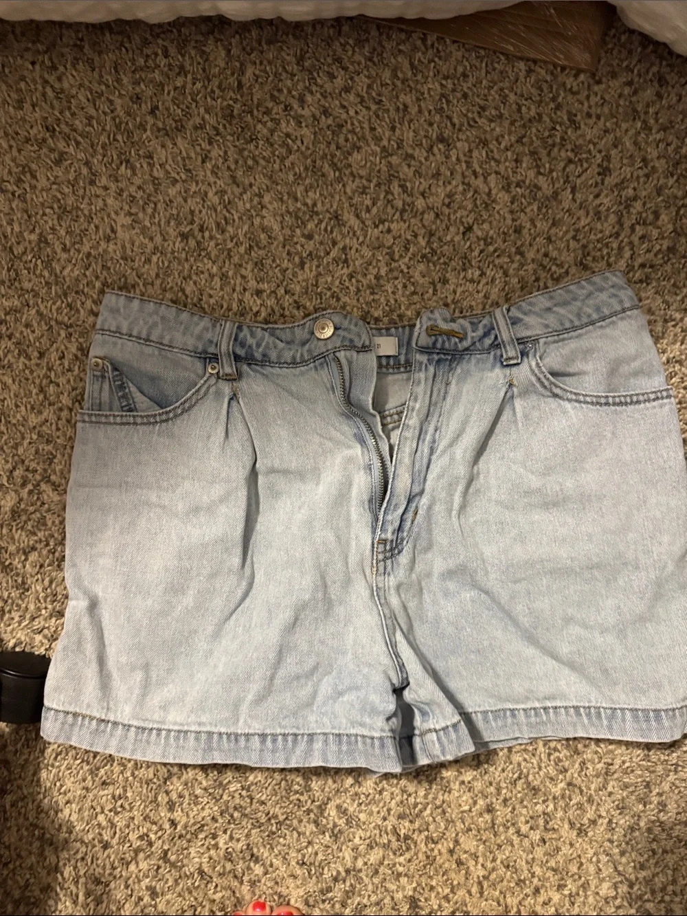 Forever 21 Light Wash Denim Shorts